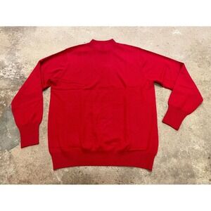 Shephe Sweater Mens XL Red Cashmere Tight‎ Knit Mock Neck Pullover Long Sleeve